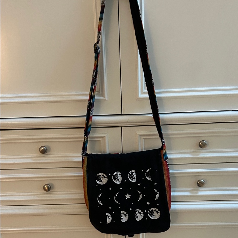 Black Moon Phase Shoulder Bag in EUC
